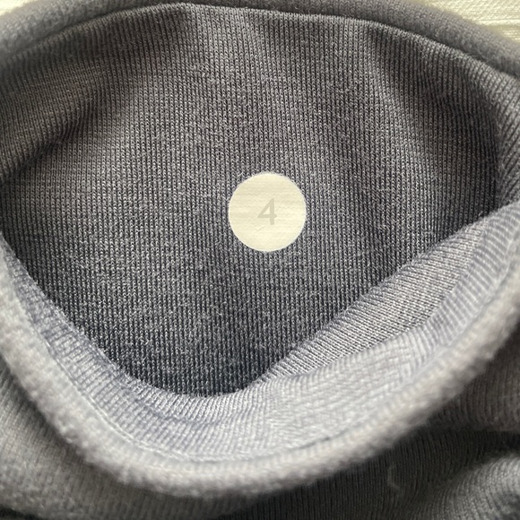 Luluemon Gray yoga crops. Size 4 Mesh layer at hem with drawstring to customize. - Picture 5 of 5